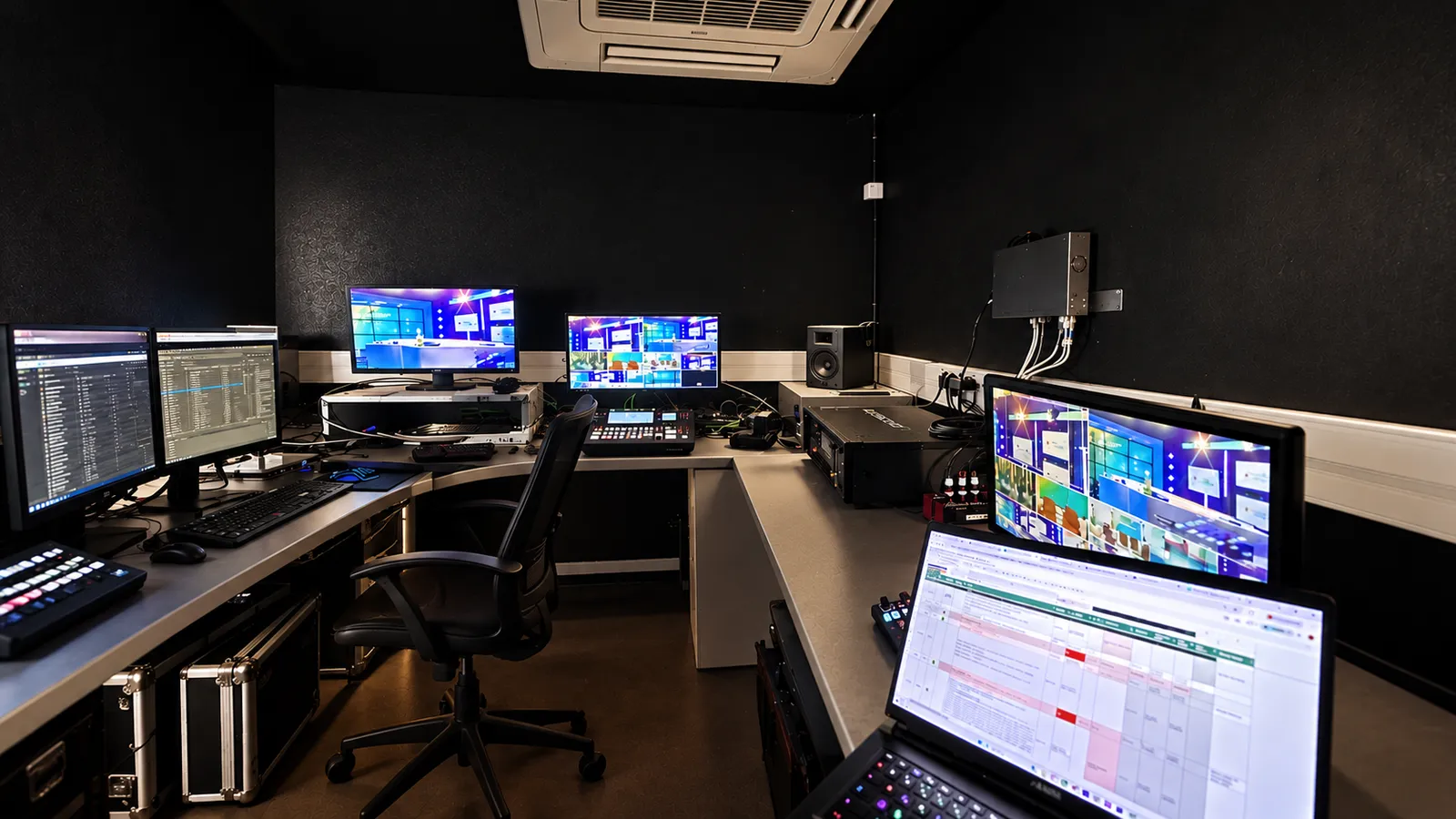 La régie — studio Plato